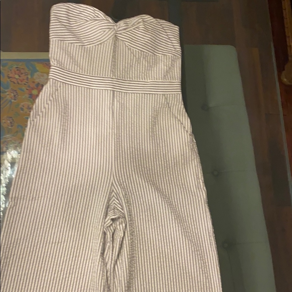 Veronica Beard Serild Seersucker Jumpsuit